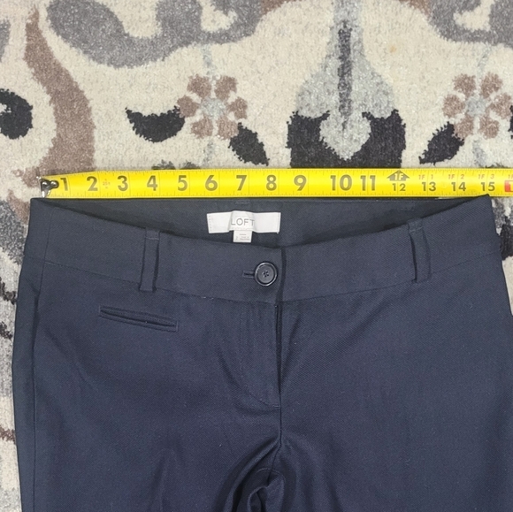 Loft Pants Marisa Trouser Women’s Sz 2 Straight Leg Blue Mid Rise 30x31 - Picture 8 of 12